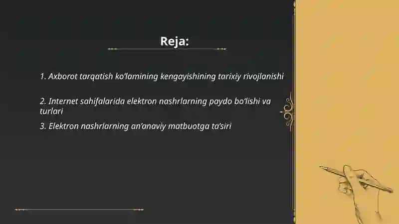 Axborot tarqatish ko‘lamining kengayishi 2