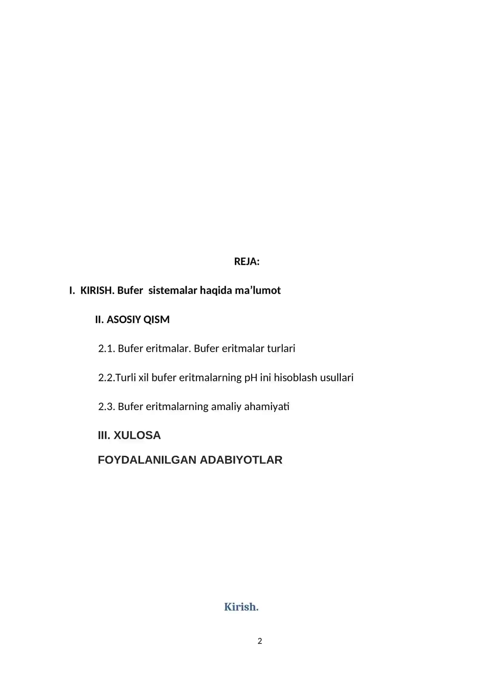 Bufer eritmalar. Bufer eritmalar pHini aniqlash 2