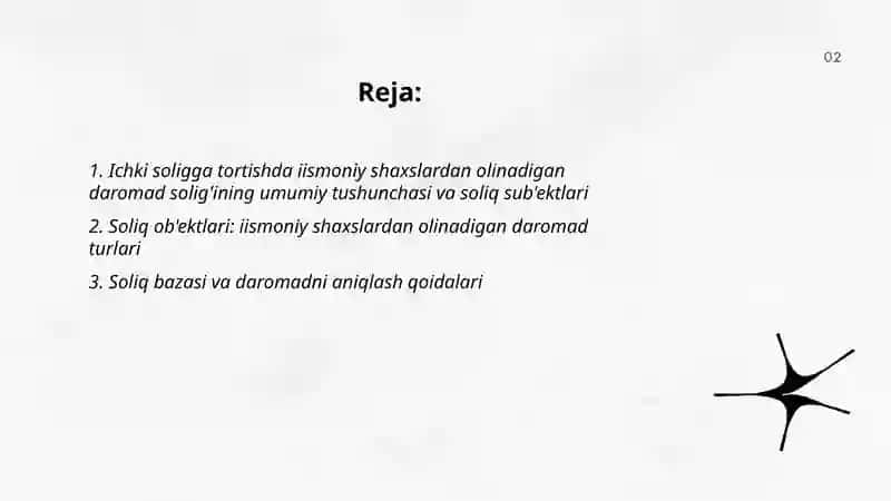 Ichki soligga tortishda iismoniy shaxslardan olinadigan daromad solig'i 2