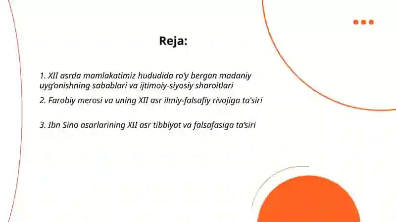 XII asrlarda mamlakatimiz hududida ro'y bergan madaniy uyg'onish (Renessans) 2