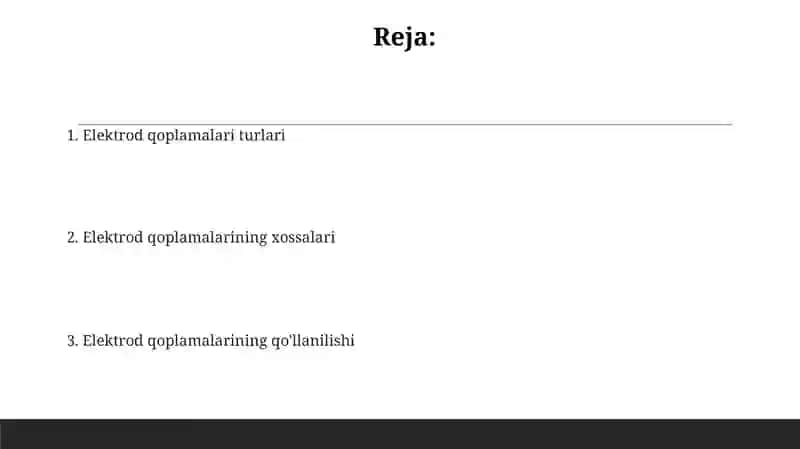 Elektrod qoplamalari 2