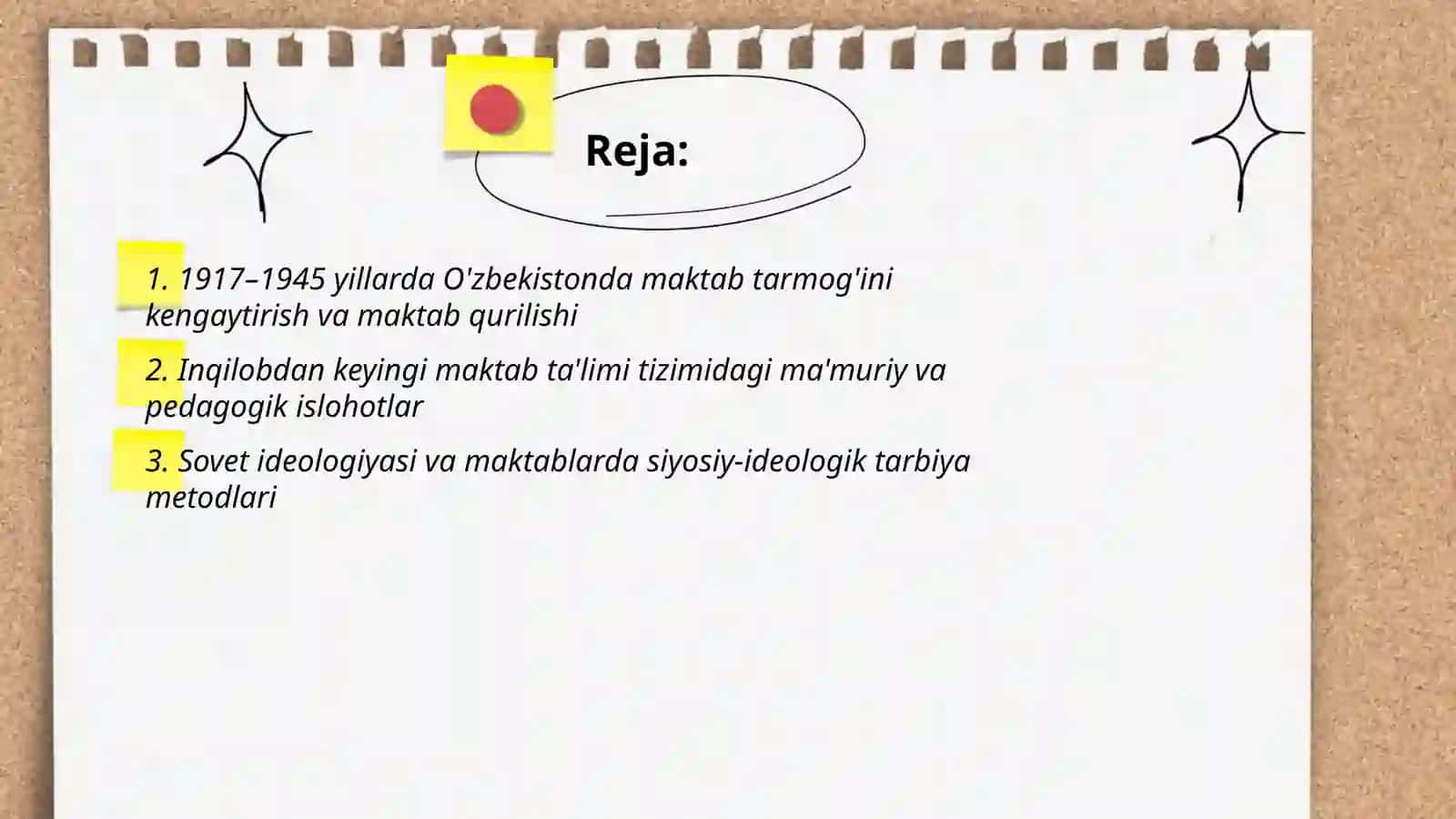 1917-1945 yillarda o'zbekistonda pedagogik fan va maktabdagi talim tarbiya 2