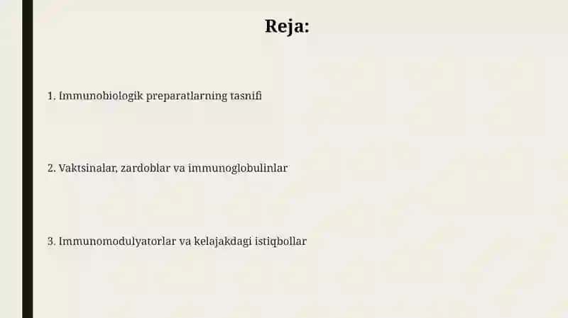 Immunobiologik preparatlar va ularning turlari 2