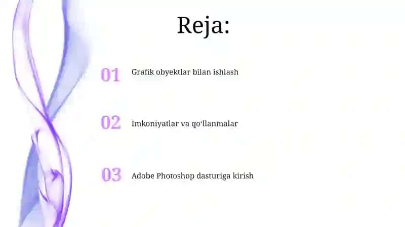 Adobe Photoshop dasturining imkoniyatlari 2