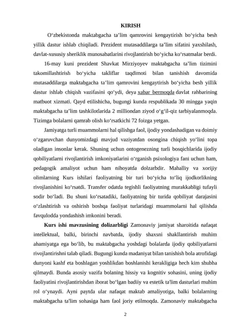 Bolalarning Ijodiy Qobiliyatlari 2