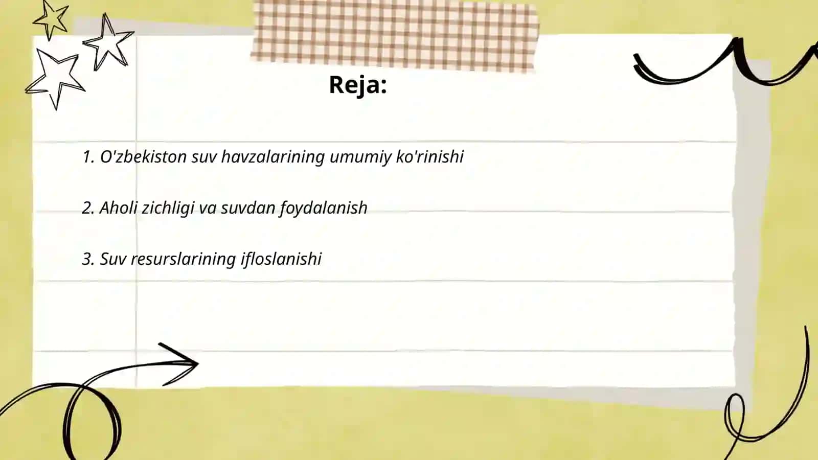 O'zbekiston suv havzalarining hozirgi holati. Mintaqada suv muammolari va ularning oldini olish masalalari 2