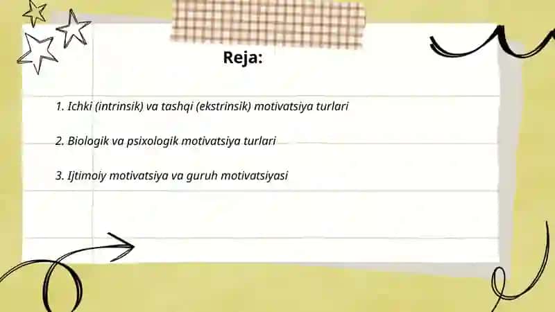 Motivatsiya turlari va rivojlantirish bosqichlari 2