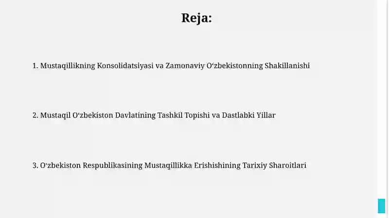 Oʻzbekiston Respublikasining Mustaqillikka Erishishining Tarixiy Sharoitlari 2