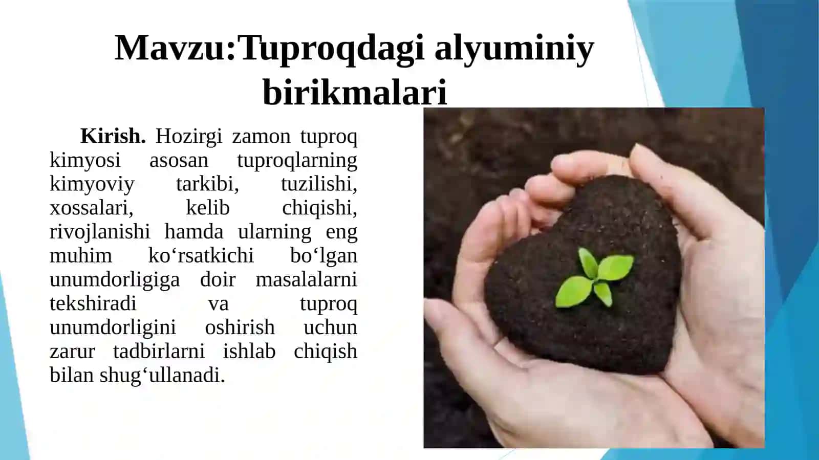 Umarov Abiyrning tuproqdagi alyuminiy birikmalari 2