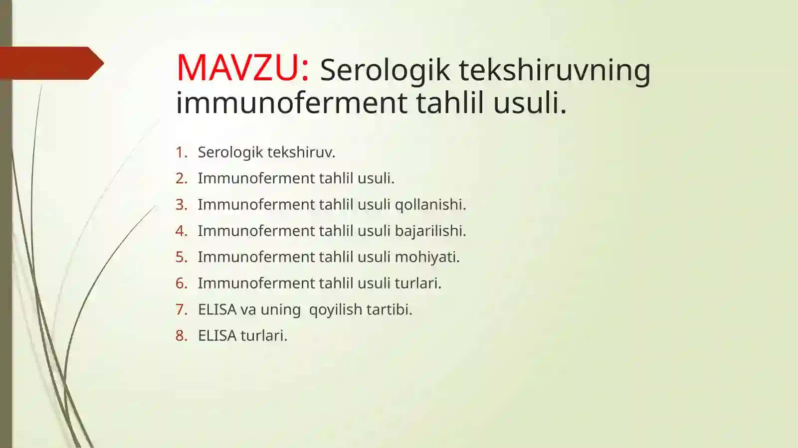 Serologik tekshiruvning immunoferment tahlil usuli 2