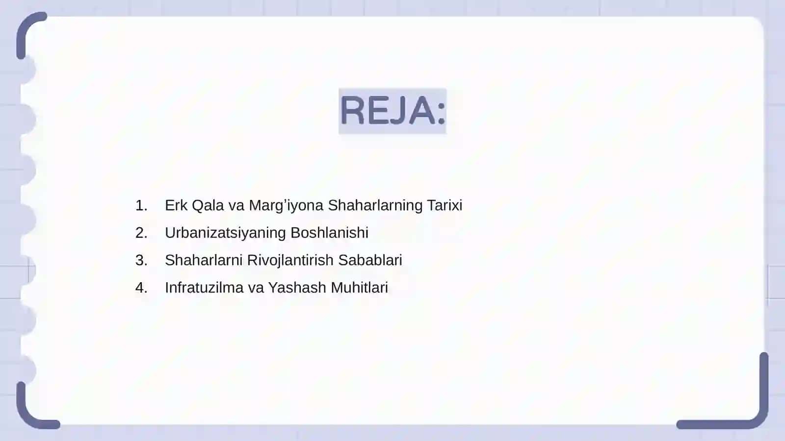 Erk Qala va Margʼiyona shaharlari urbanizatsiyasi 2