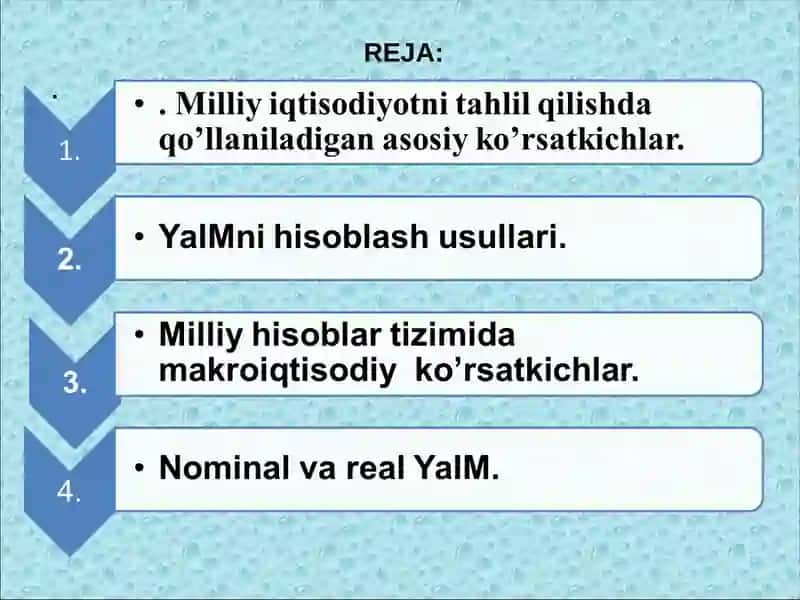 MAKROIQTISODIY KO’RSATKICHLAR 2