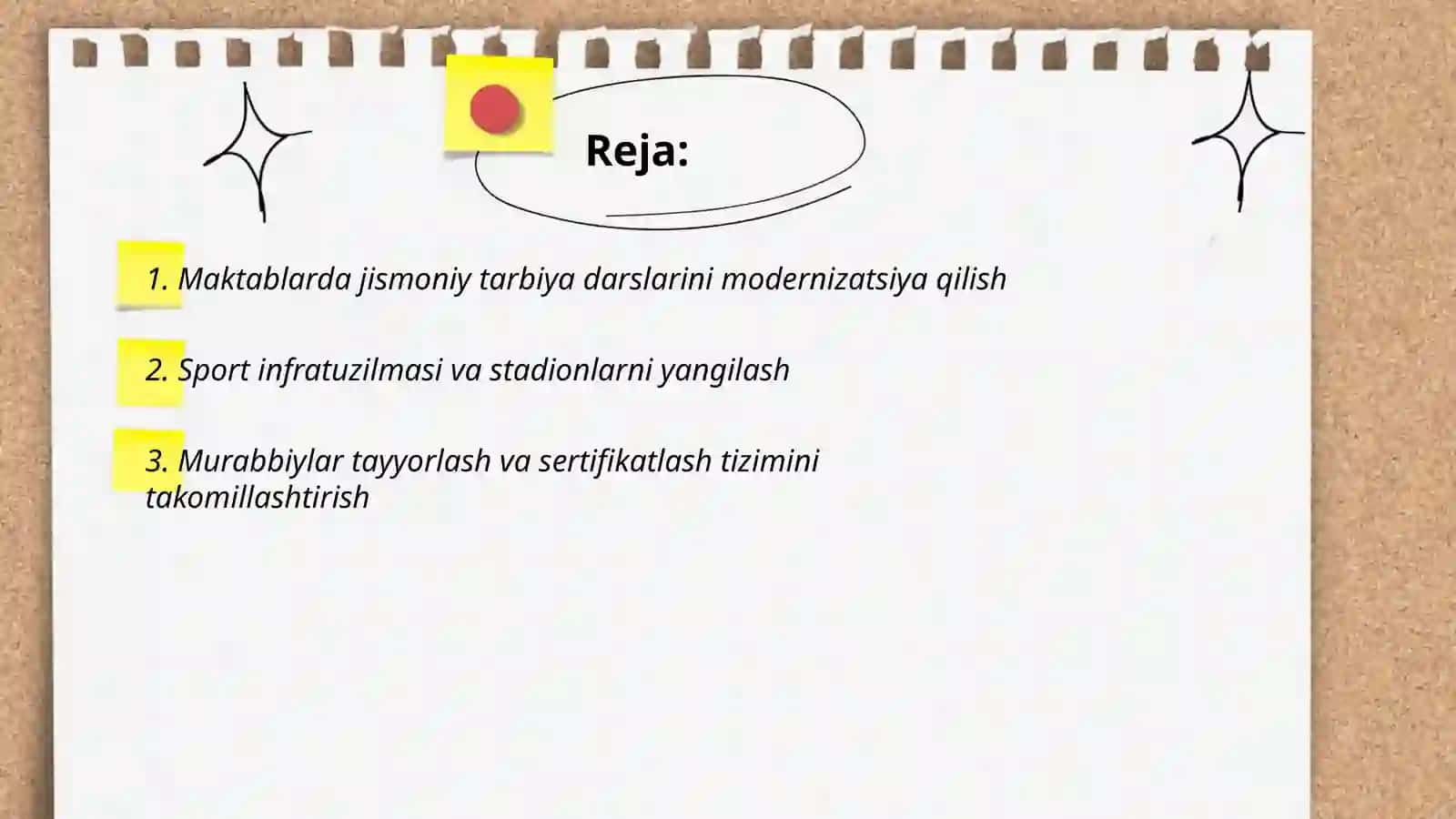 Jismony tarbiya va sport sohasidagi islohatlar 2