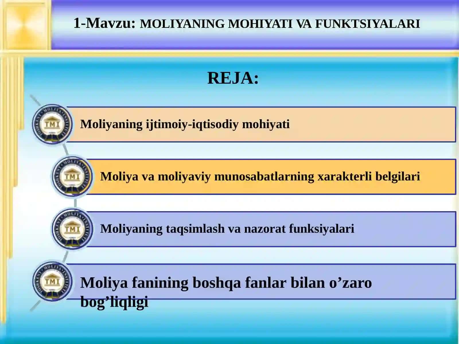 MOLIYANING MOHIYATI VA FUNKTSIYALARI 2