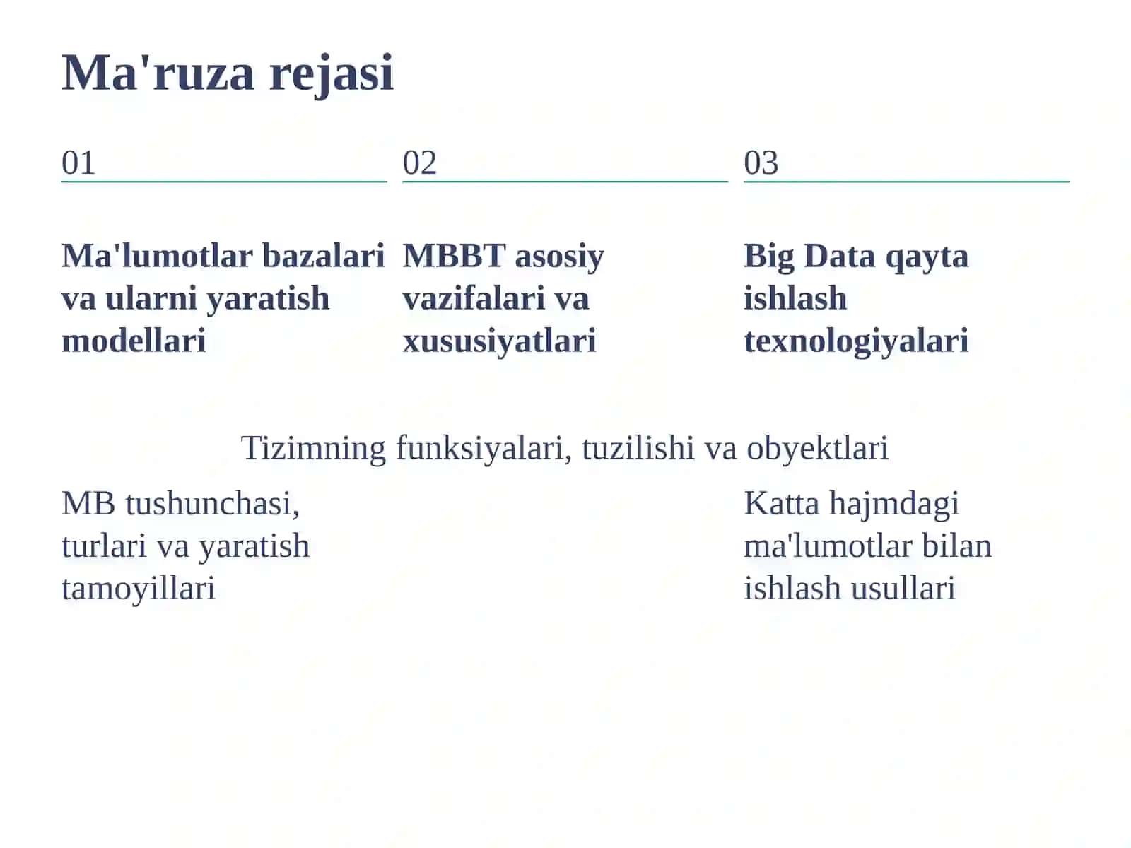 Big Data qayta ishlash texnologiyalari 2