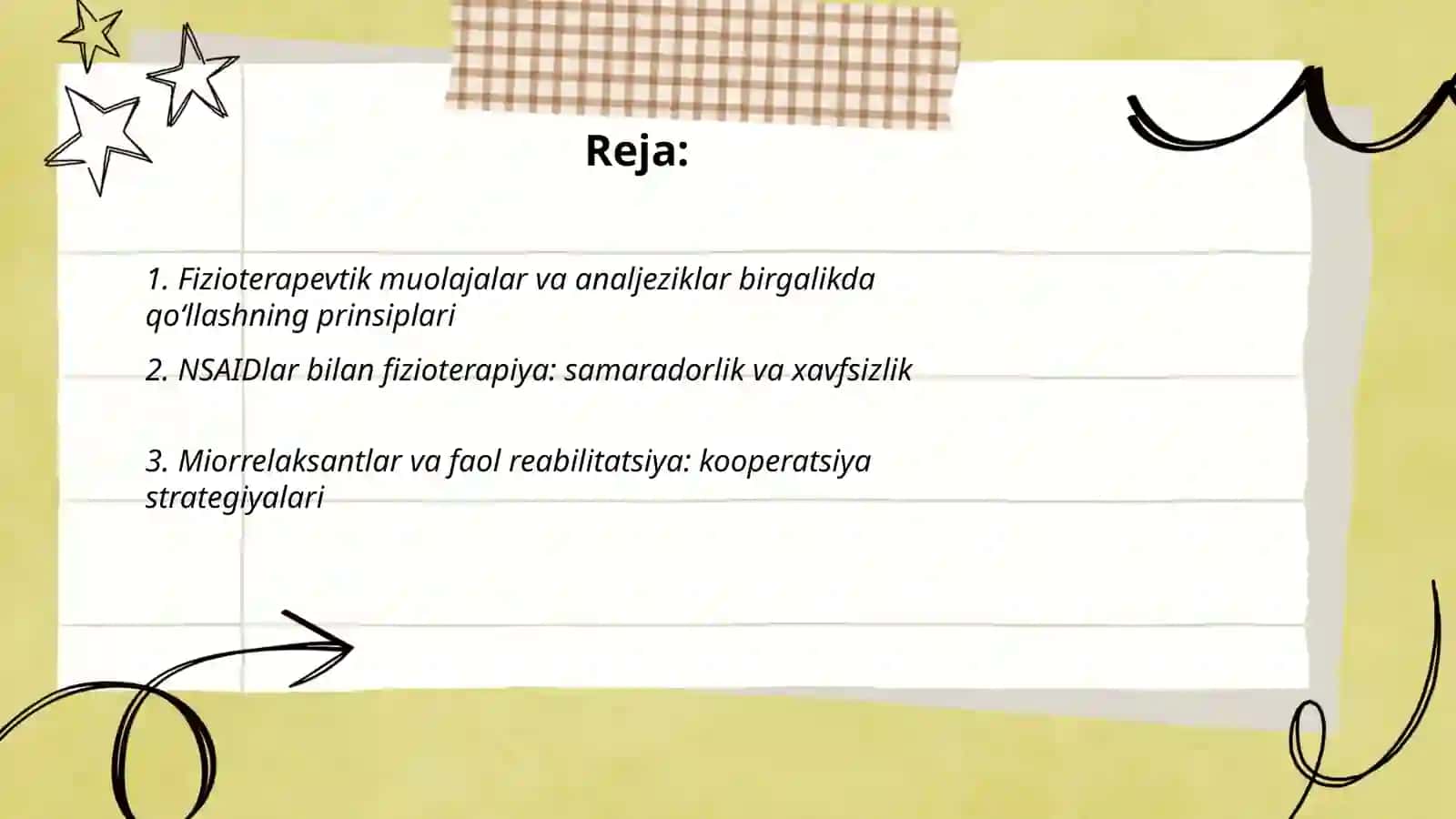 Fizioterapevtik muolajalar va dori moddalarini birgalikda qo'llash 2
