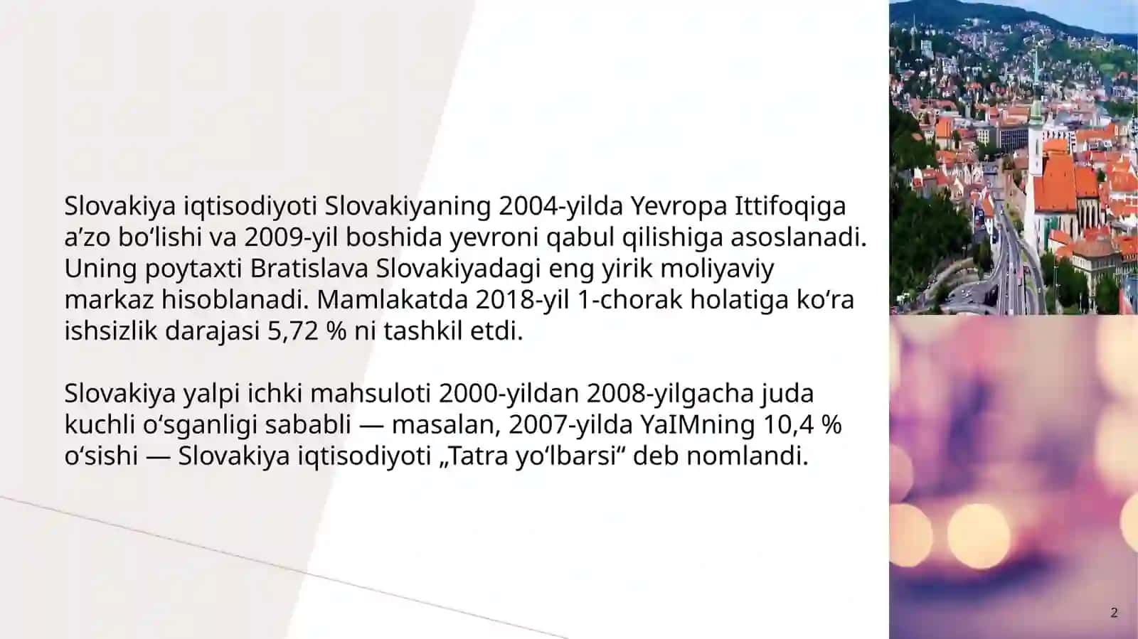 Slovakiya iqtisodiyoti 2