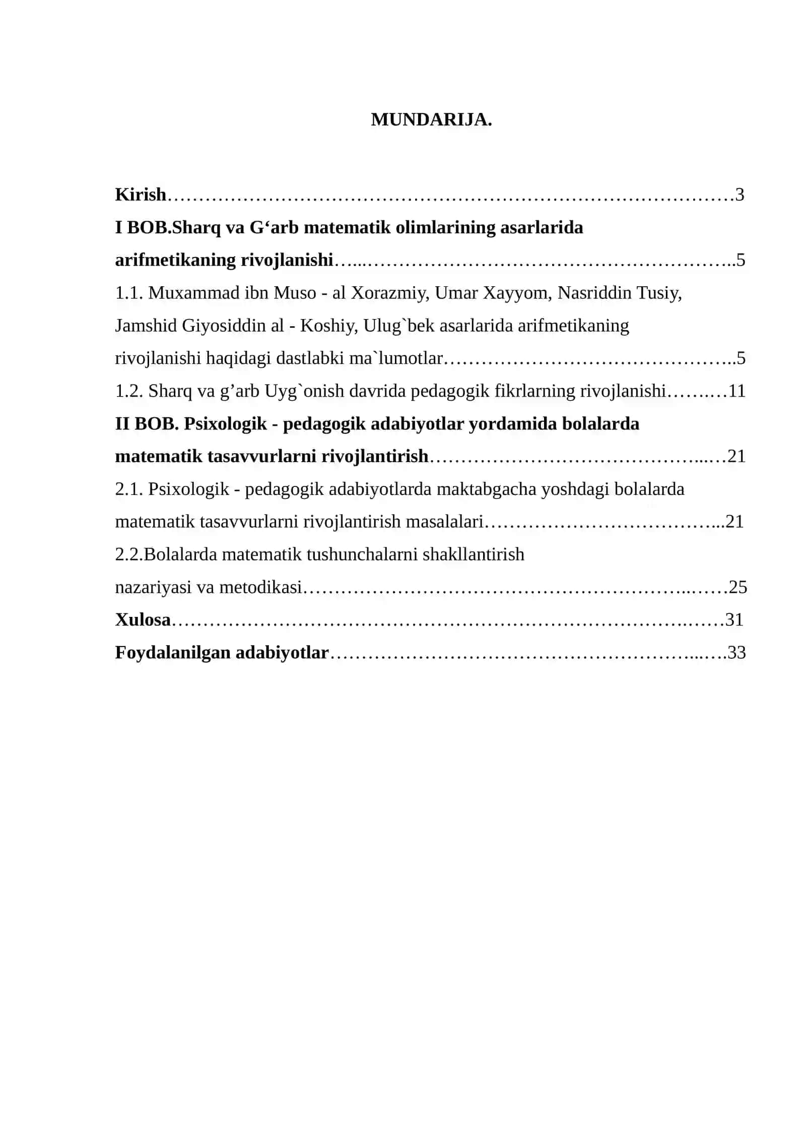 Bolalarda elementar matematik tasavvurlarni shakllantirish 2