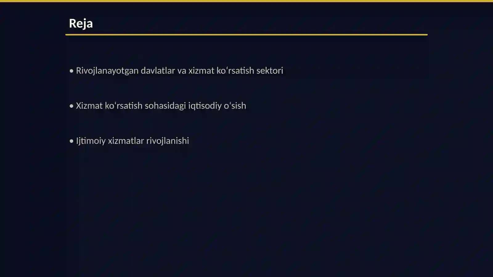 Rivojlanayotgan davlatlarda hizmat ko‘rsatish sohalarining rivojlanish hususiyatlari 2