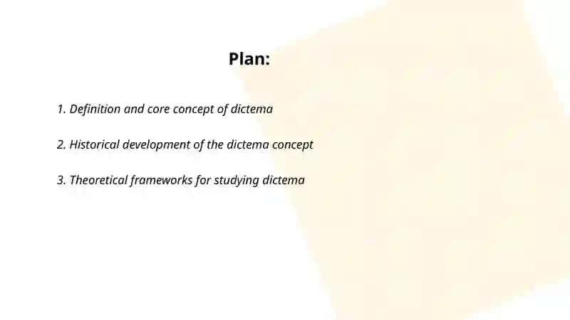 Dictema: definition, functions 2