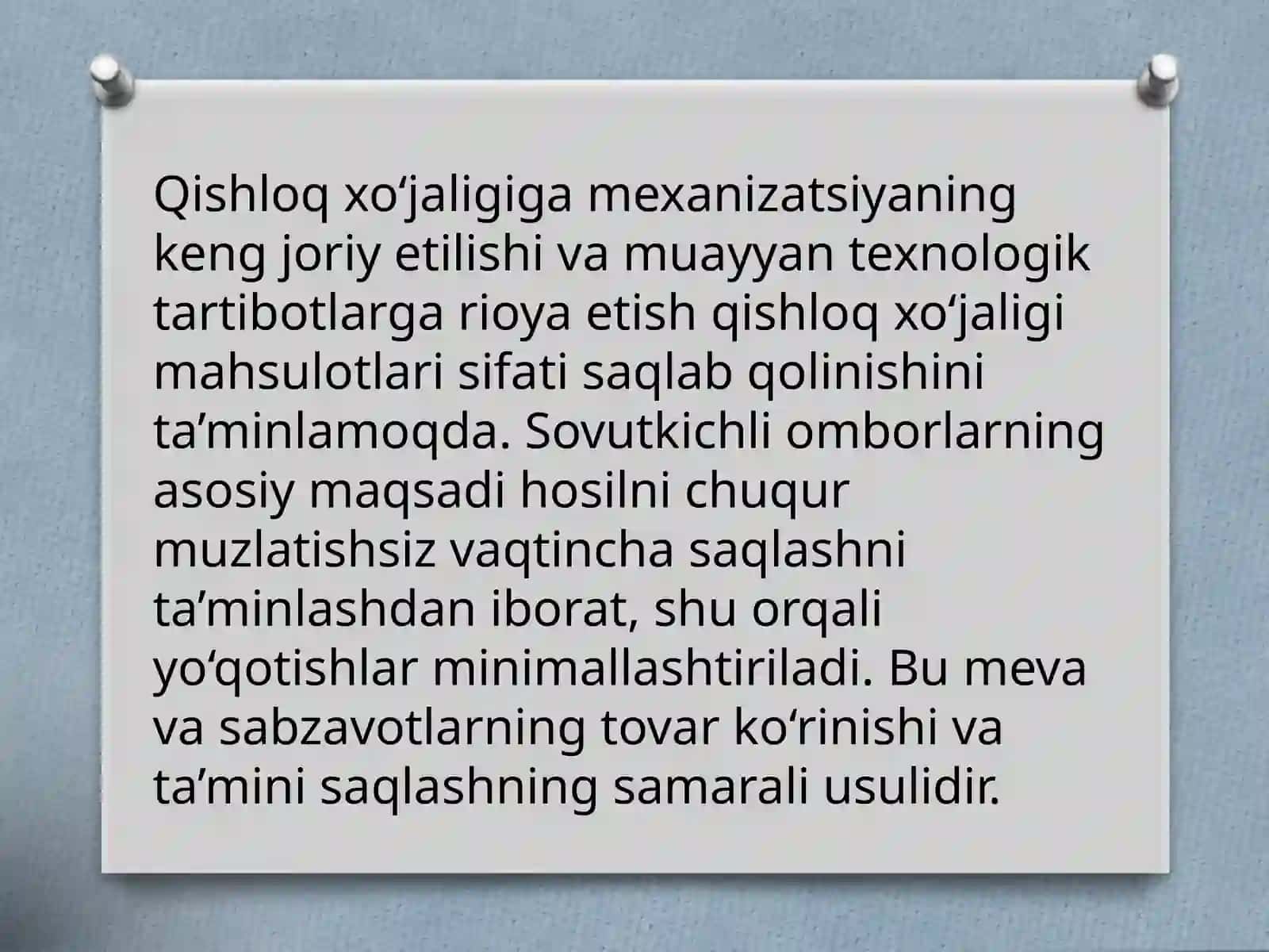 Poliz mevalarini saqlash usullari va omborhona turlari. 2