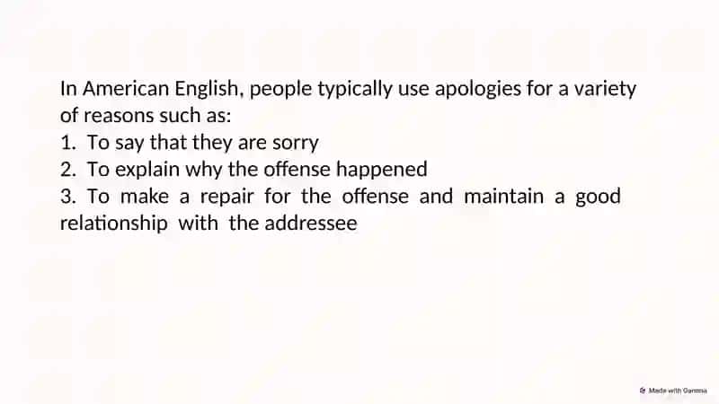 American English Apologies 2