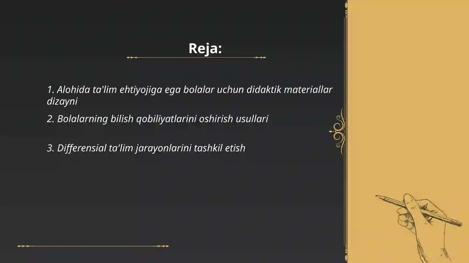 Alohida ta'lim ehtiyojlari boʻlgan bolalar bilish jarayonlarini rivojlantirish bo'yicha didaktik materiallar tayyorlash 2