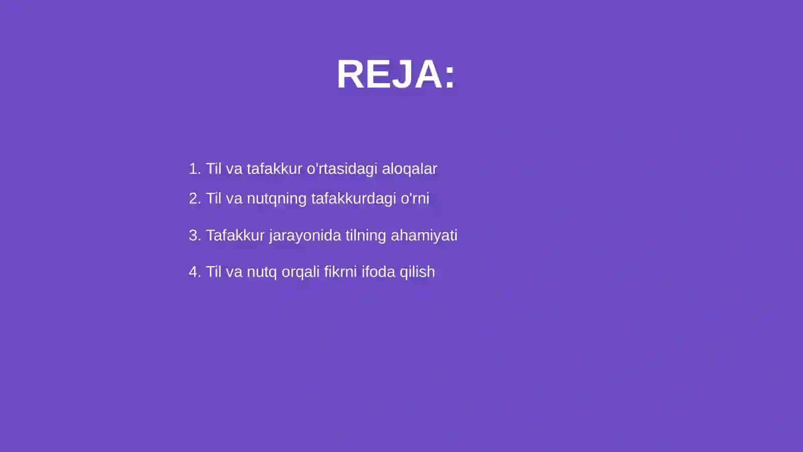 Til va tafakkur, til va nutq munosabatlari 2