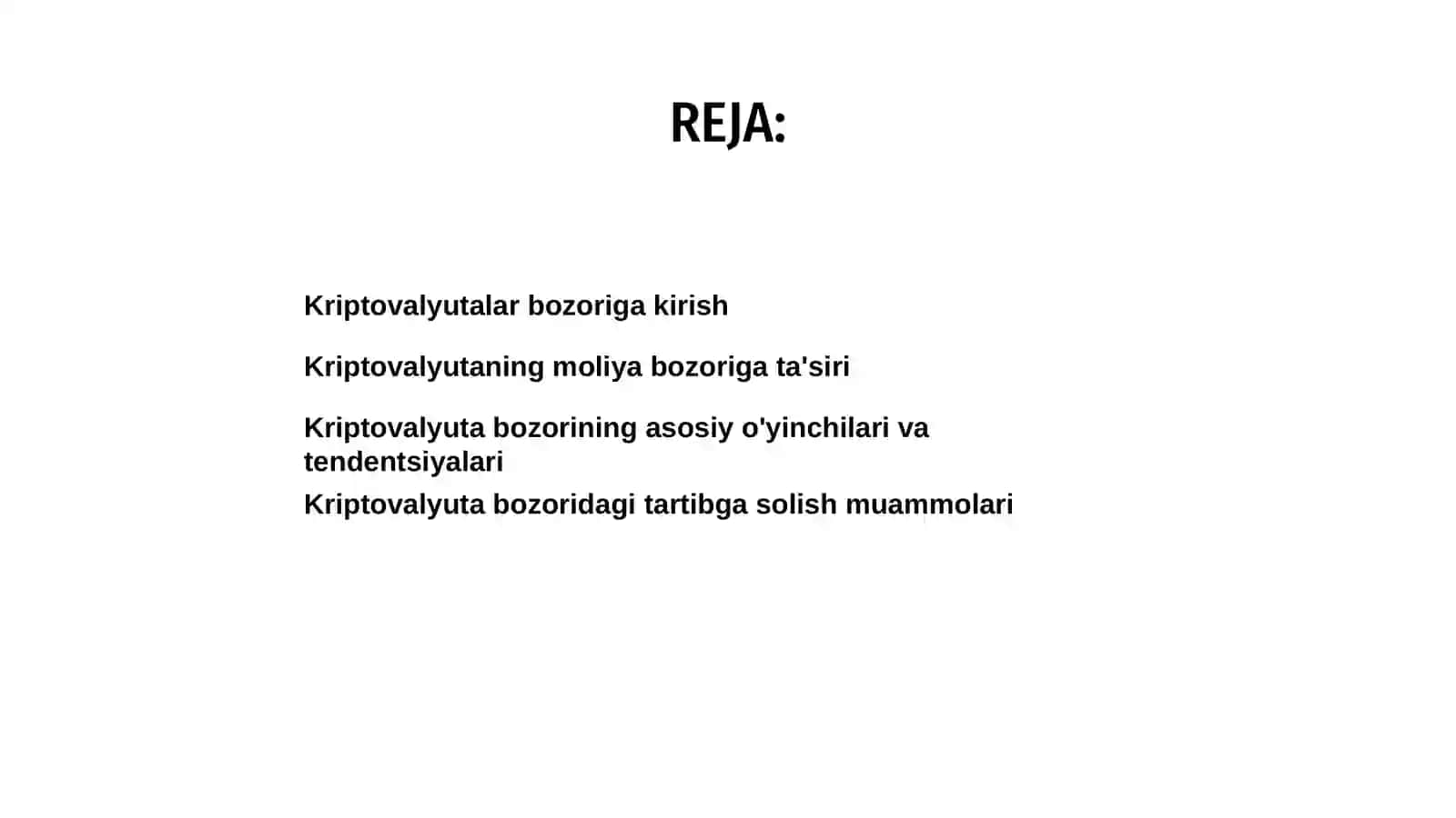 Moliya bozorida Kripto valyutalar bozori 2