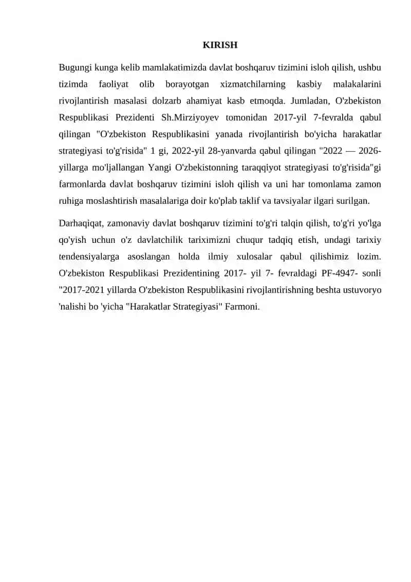 Milliy Xavsizlikni Ta’minlash Borasida Amalga Oshirilayotgan Ishlar 2