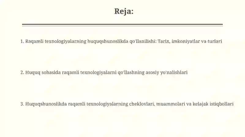 Yurisprudensiyada raqamli texnologiyalardan foydalanish 2