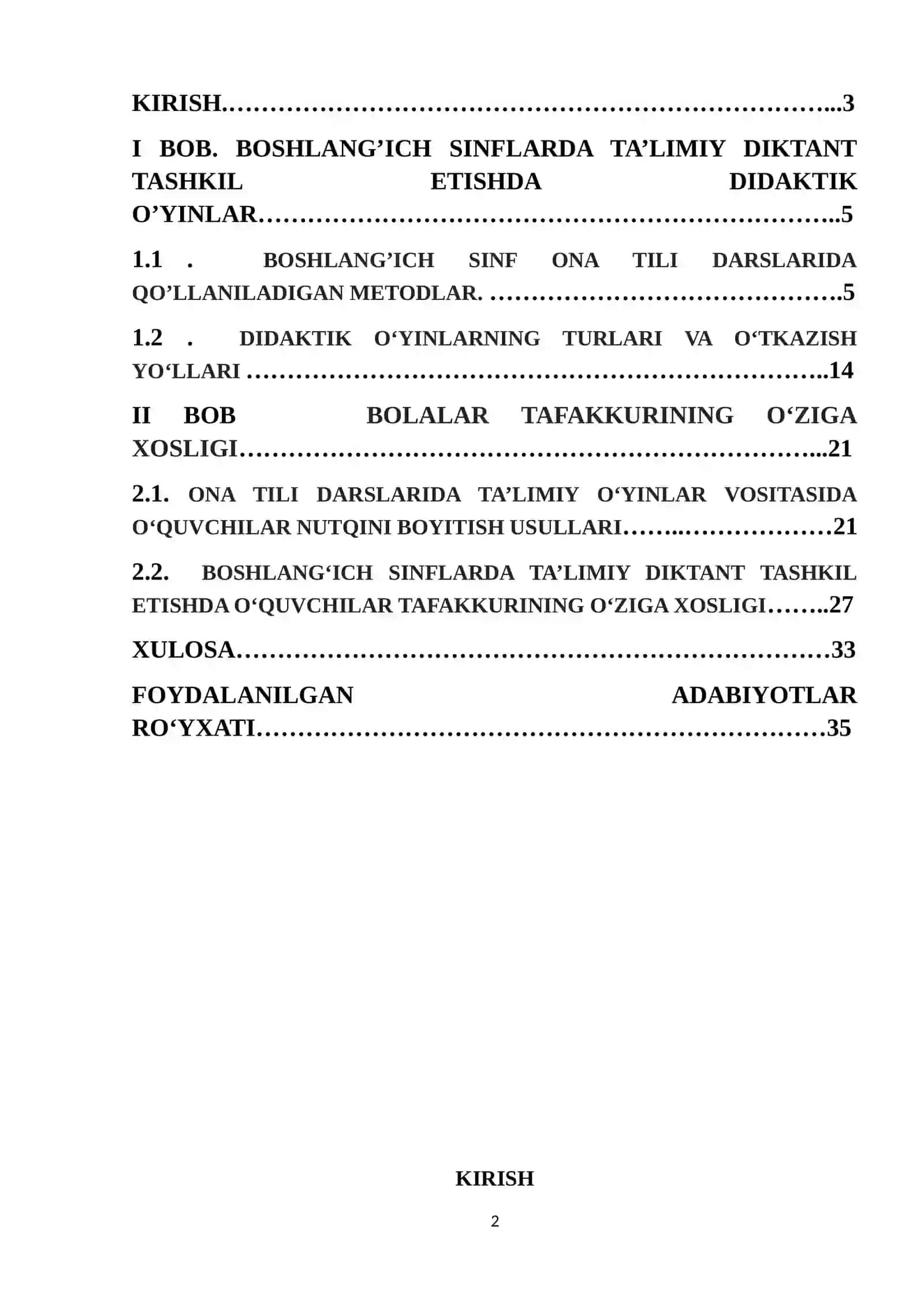 BOSHLANG`ICH SINFLARDA TA’LIMIY DIKTANT VA UNI TASHKIL ETISH 2