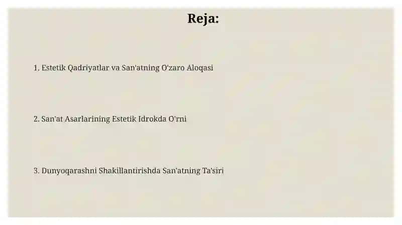 Dunyoni estetik idrok etishda badiiy asarlarning oʻrni 2