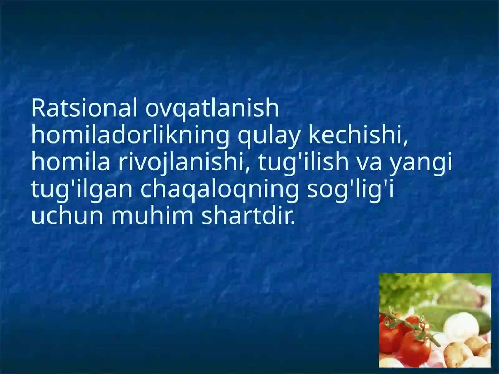 Homilador va emizikli ayollarning ovqatlanish xususiyatlari 2