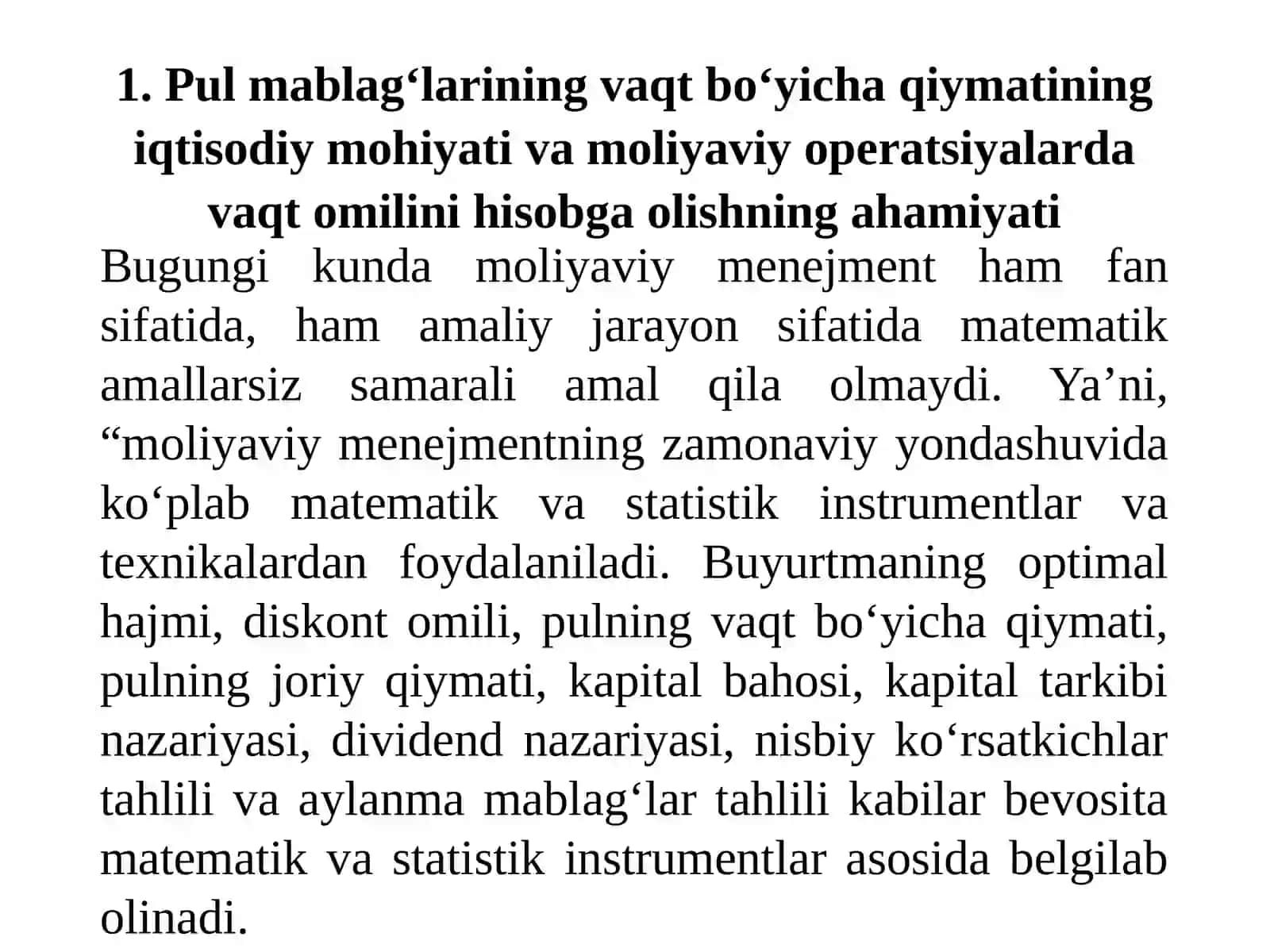 MOLIYAVIY MENEJMENTNING MATEMATIK ASOSLARI 2