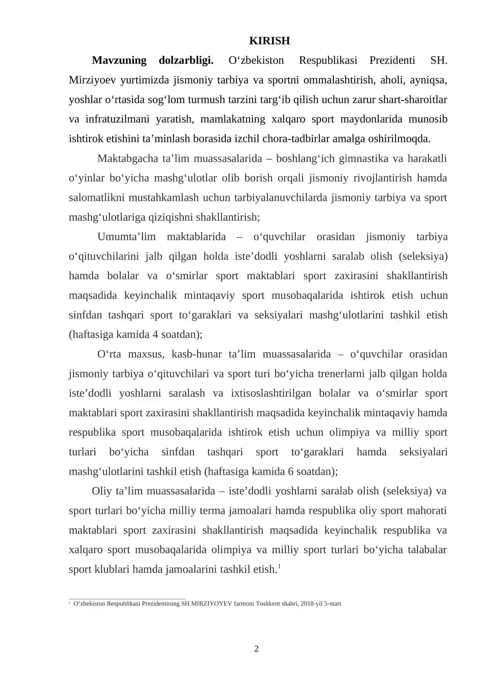 Axolining jismoniy tayyorgarligi va salomatlik darajasini bclgilab bcruvchi “Alpomish" va “Barchinoy" maxsus test lari 2