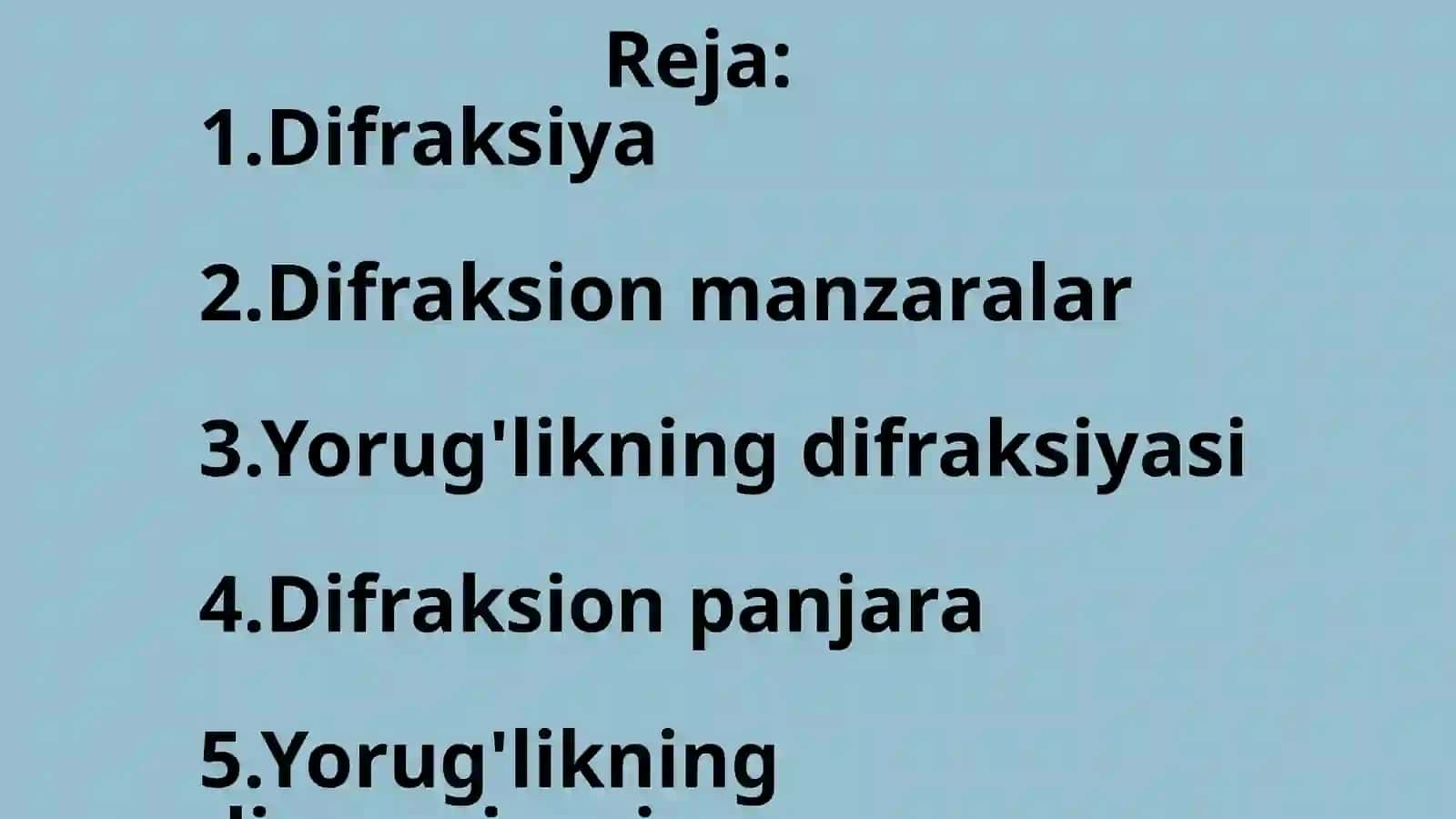 Yorug'lik nurining difraksiyasi 2