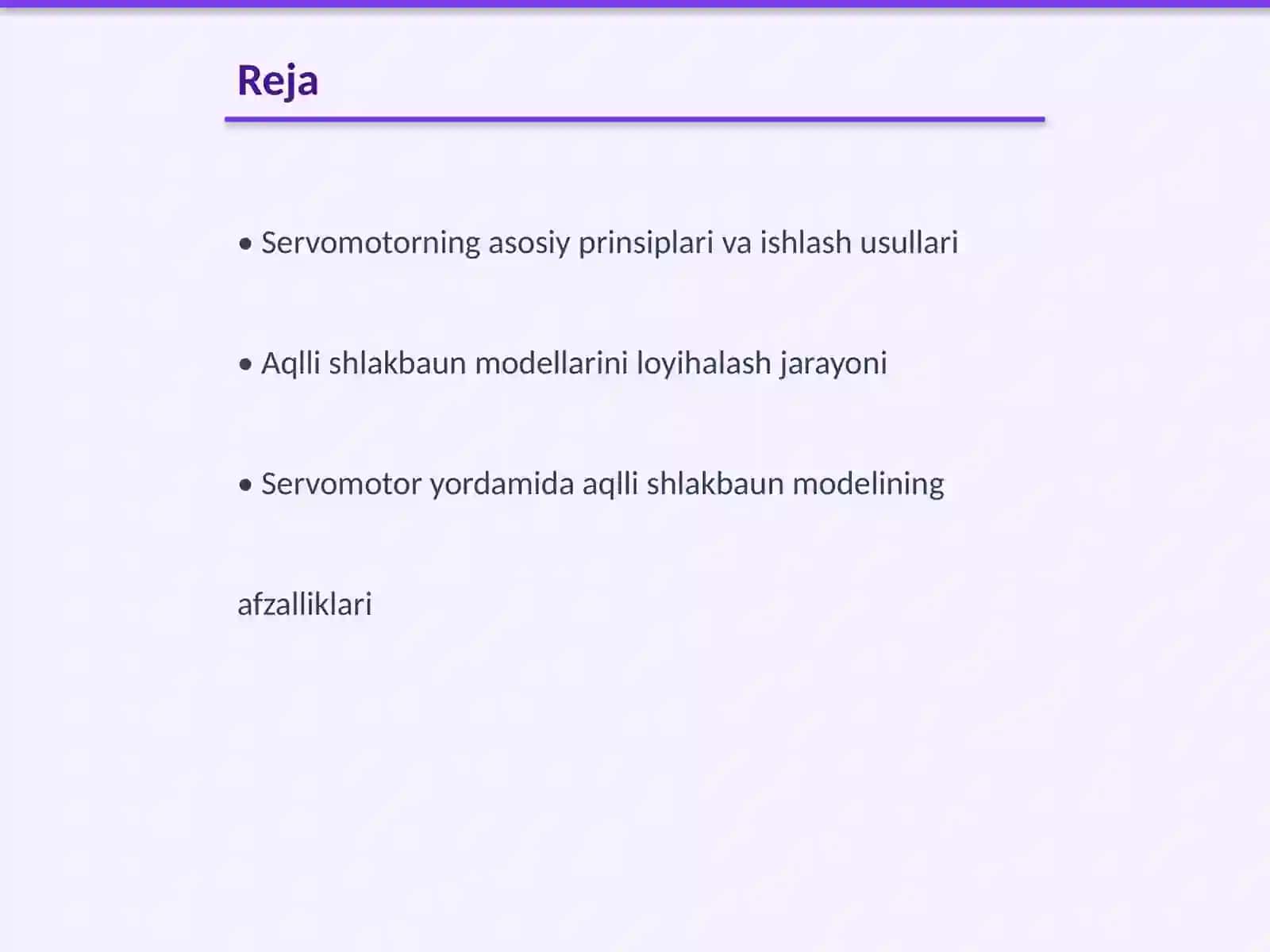Servomotor yordamida aqilli shlakbaun modelini tayyorlash 2