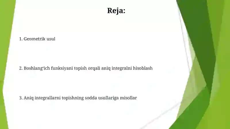 Aniqmas integralni topishning sodda usullariga doir misollar yechish 2