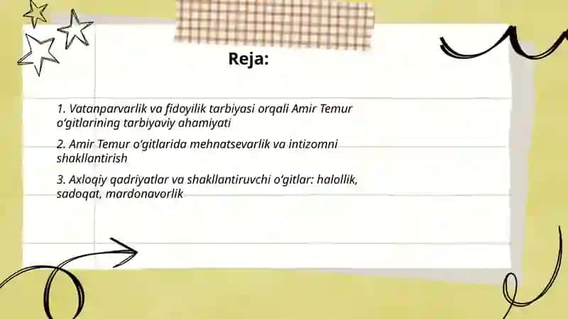 Amir Temur oʻgitlarining tarbiyaviy ahamiyati 2