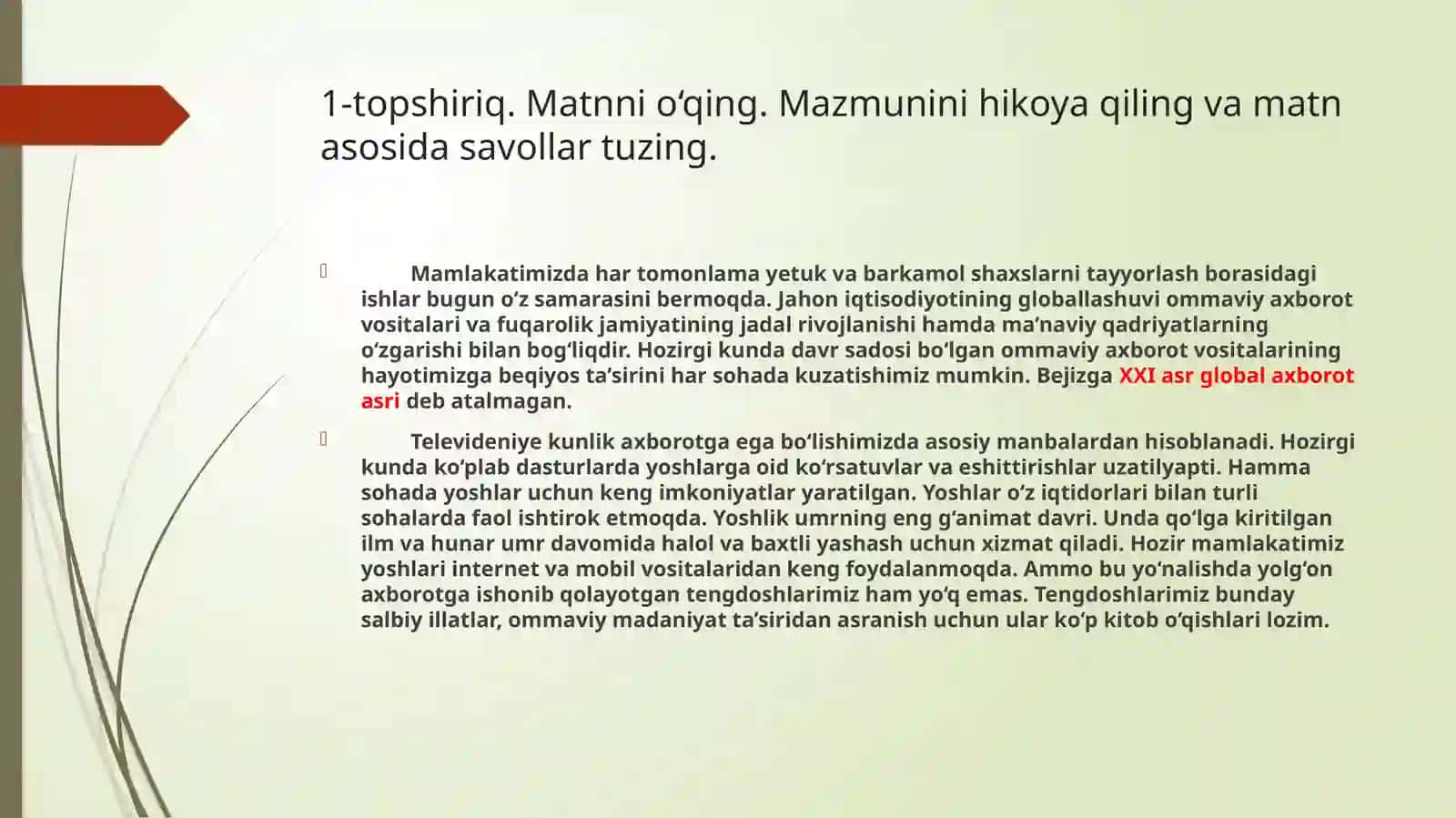 O‘zbekistonyoshlari.Soddayig’iqvasoddayoyiq gaplar 2