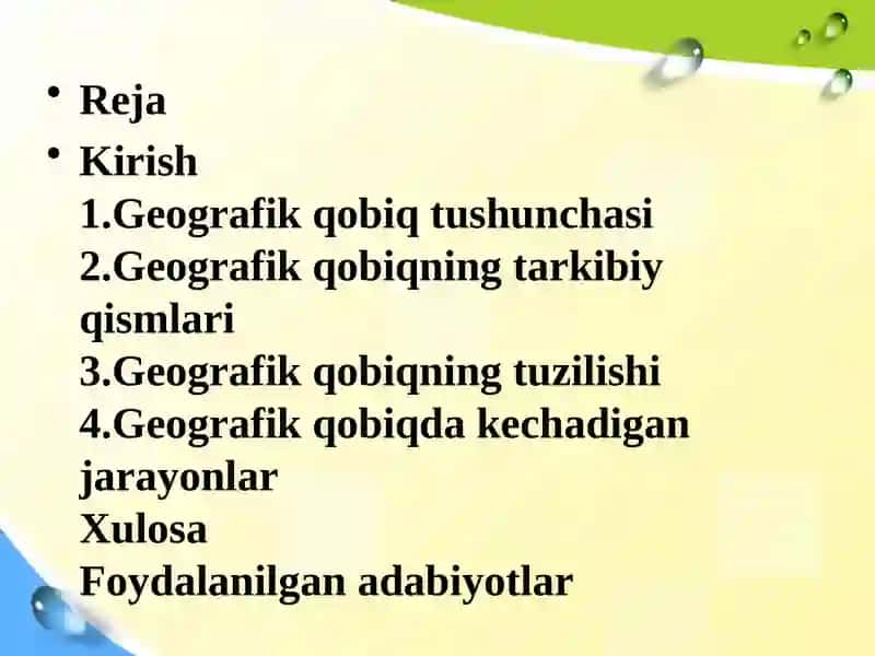 Geografik Qobiq va uning Tuzilishi 2