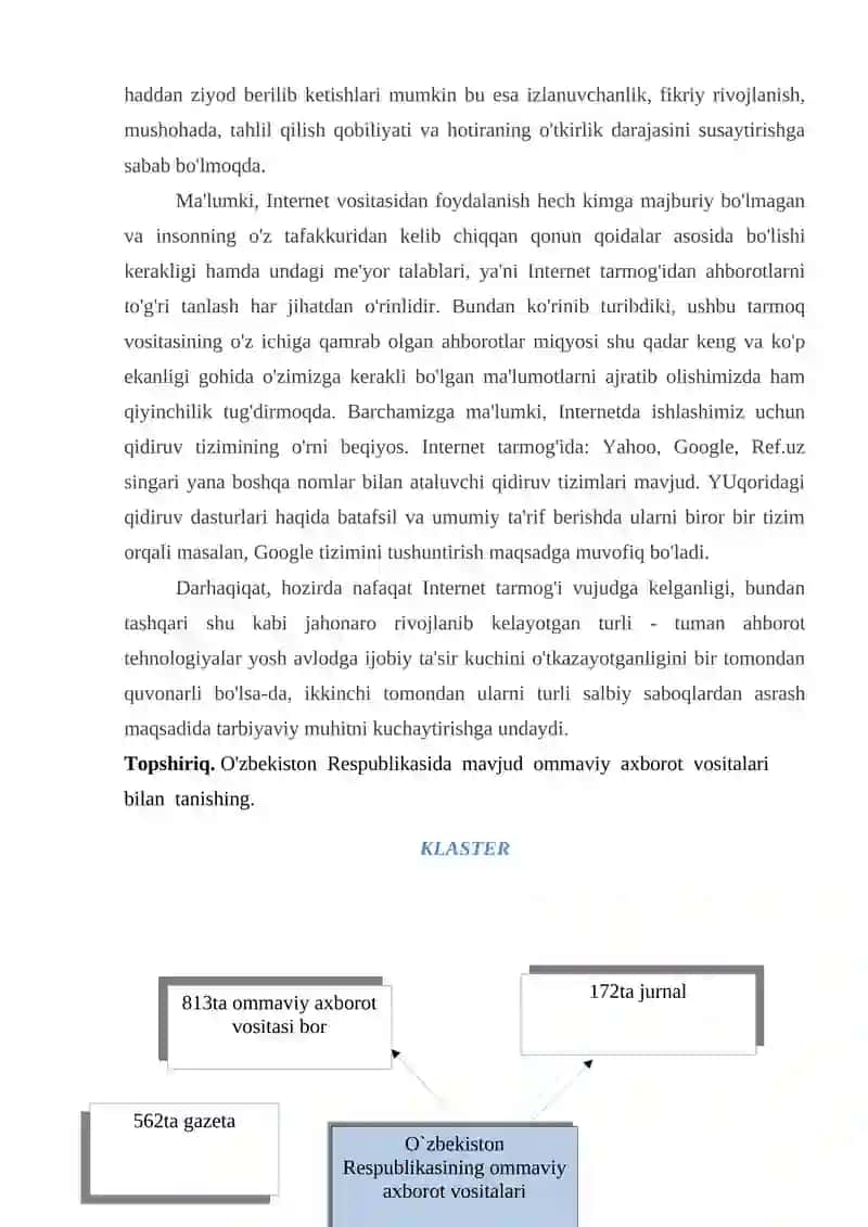 Taqdimot nutqi. Internet tili. Reklama 2