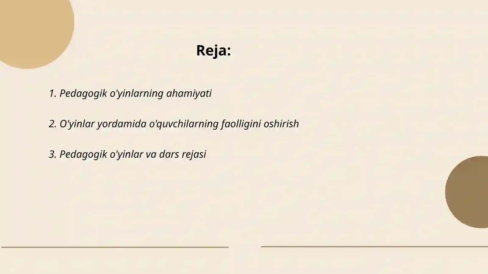 Pedagogik o’yinlarni tashkil etish va o’tkazish 2
