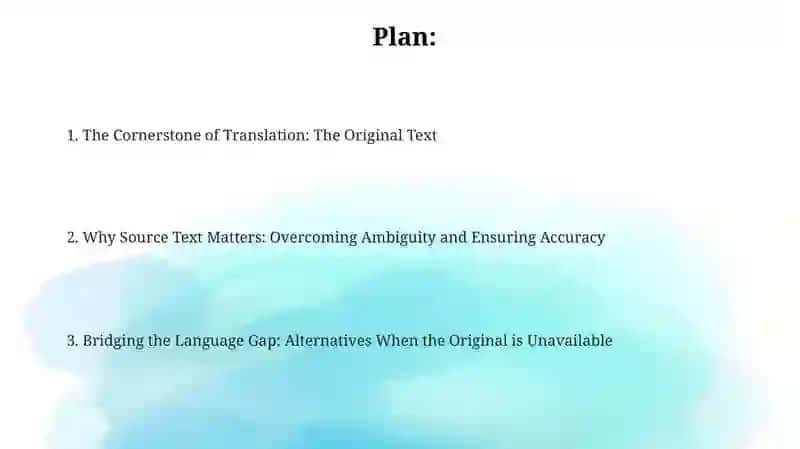 The Cornerstone of Translation: The Original Text 2