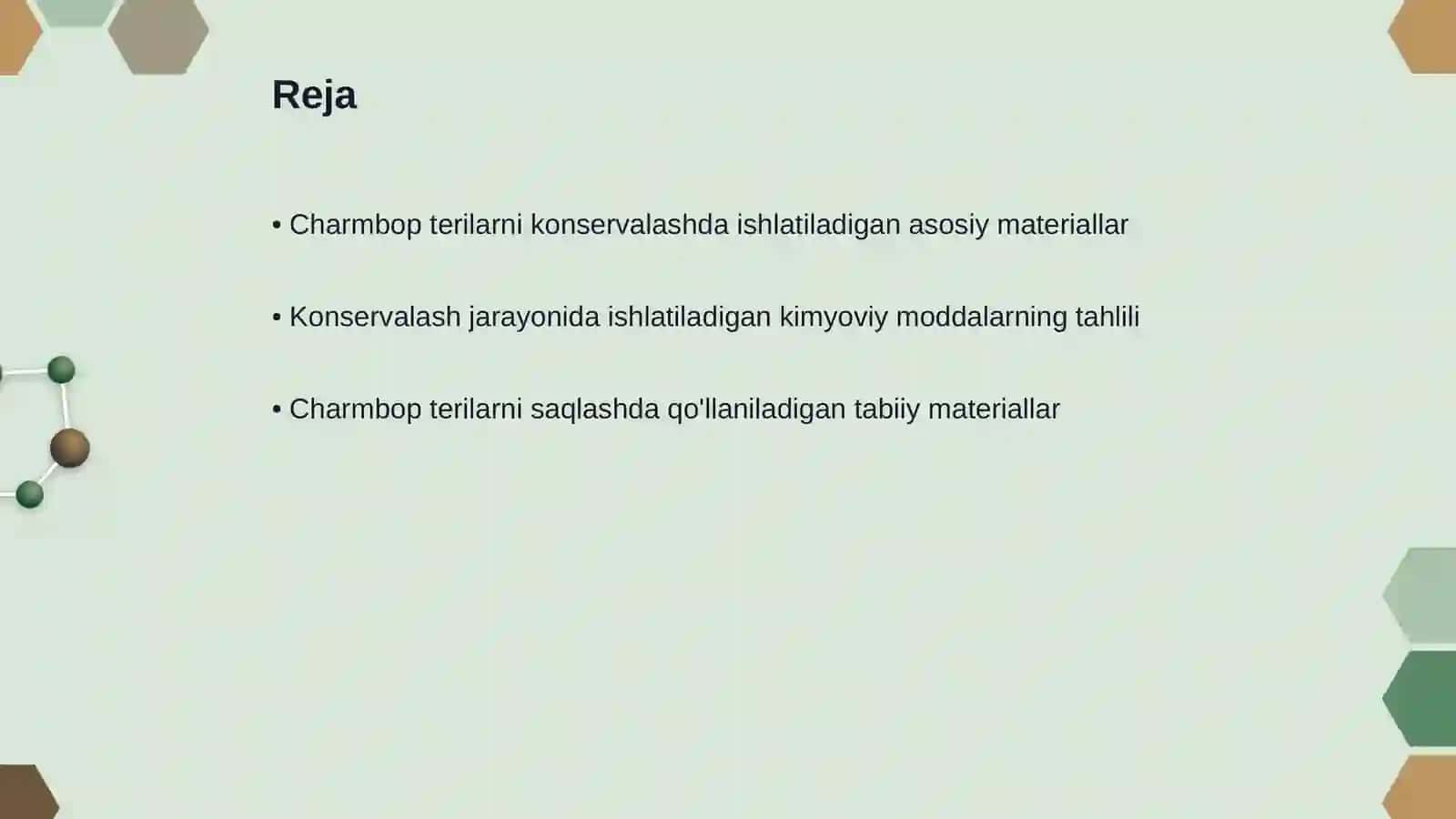 Charmbop terilar konservalashda iahlatiladigan materiallar 2