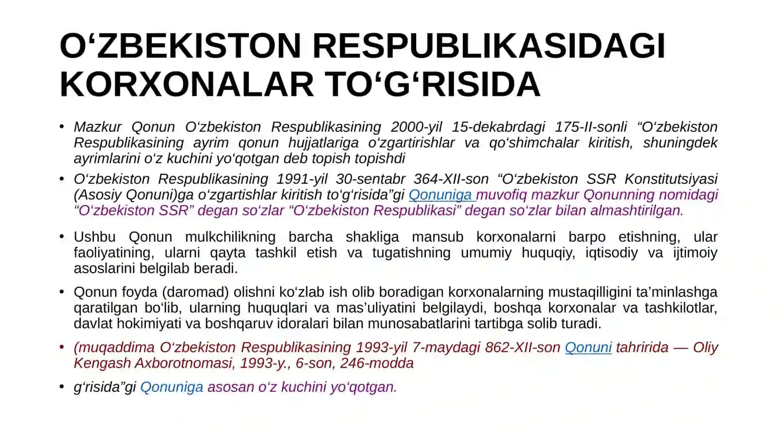 KORXONALAR FAOLIYATINI DAVLAT TOMONIDAN TARTIBGA SOLISH 2