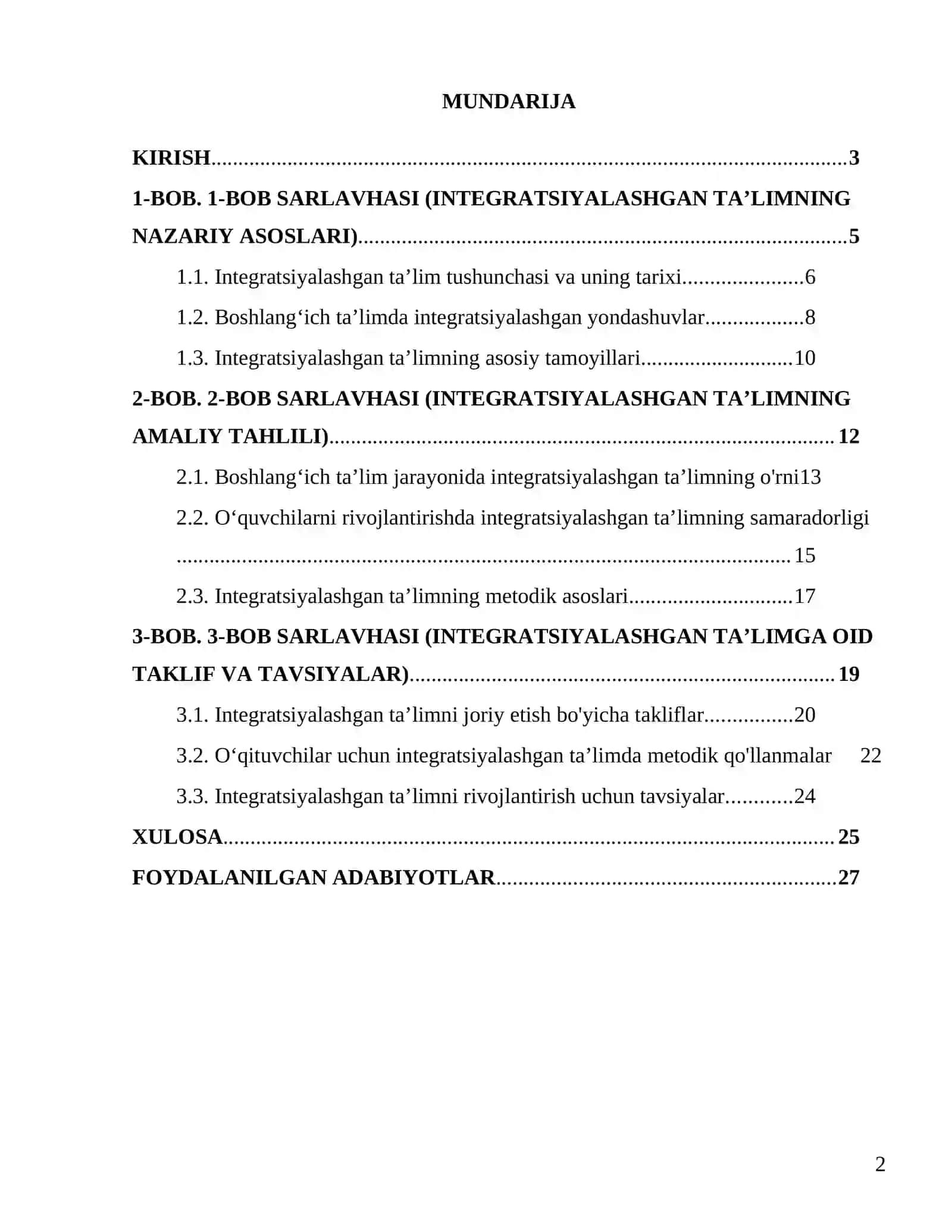 Integratsiyalashgan taʼlimning boshlangʻich bosqichdagi ahamiyati 2