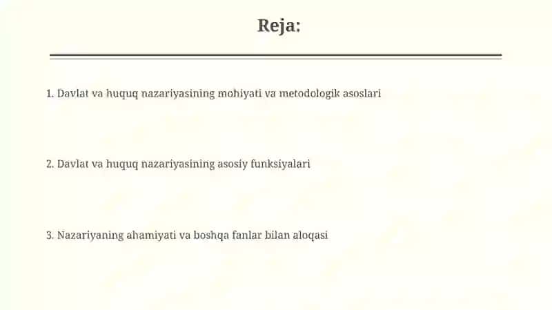 Davlat va huquq nazariyasi fanining funktsiyalari 2