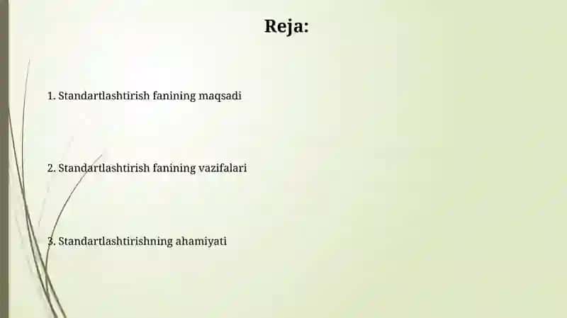 Standartlashtirish fanining maqsadi va vazifalari 2